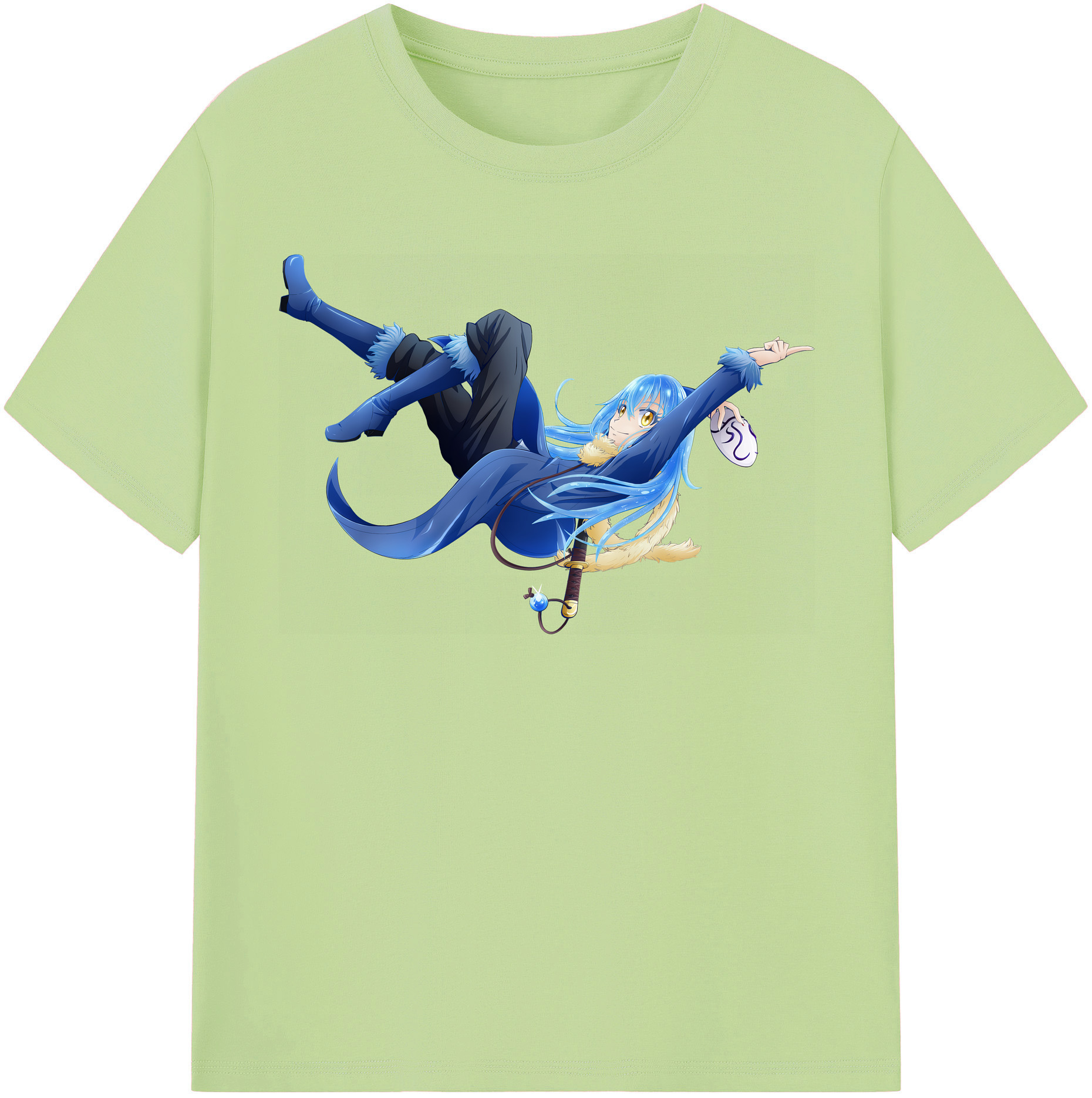 （画像用） 転スラ Regarding Reincarnated to Slime 綿100％半袖Tシャツ（フロントプリント）